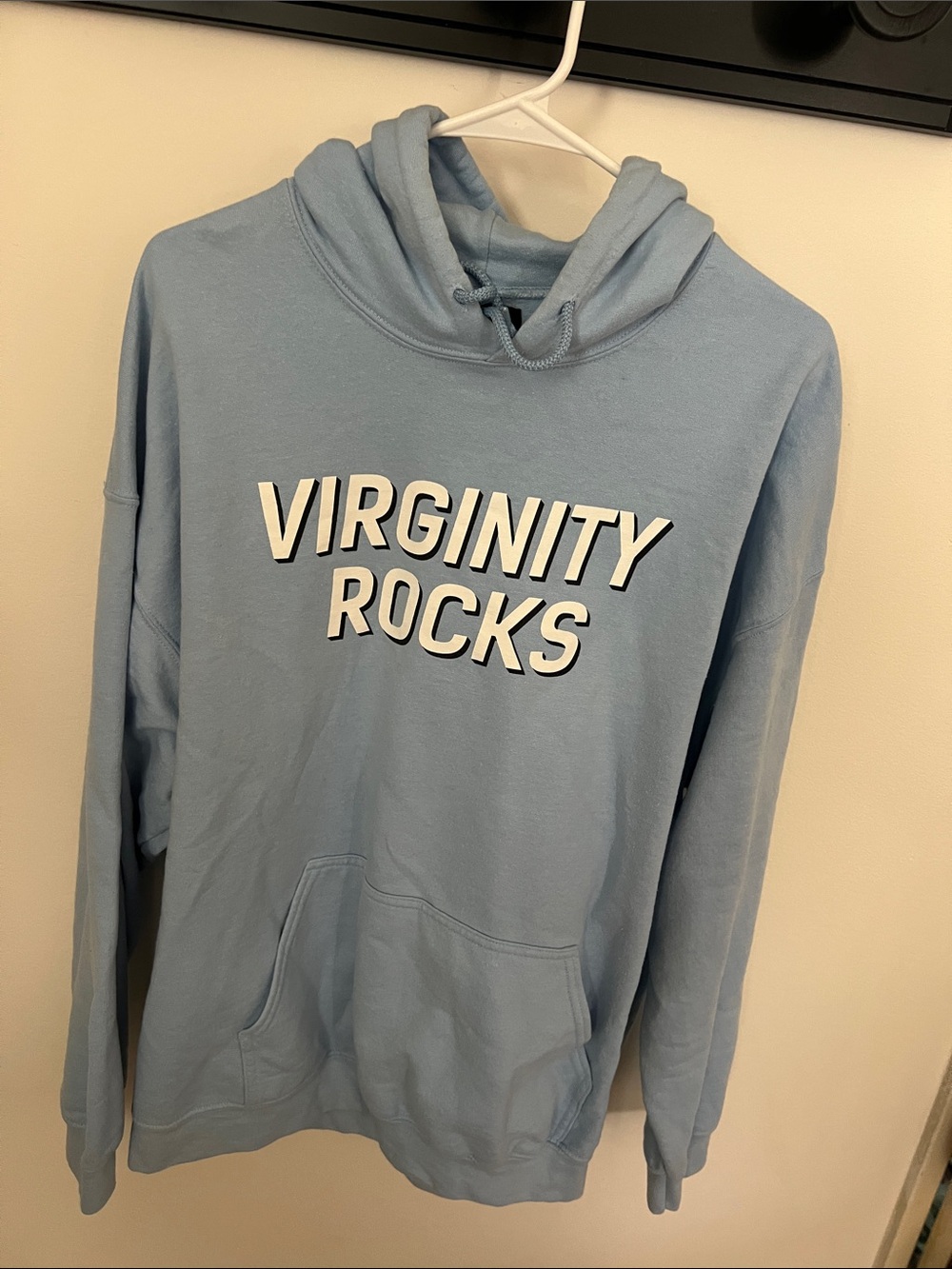Light Blue "Virginity Rocks" Hoodie
